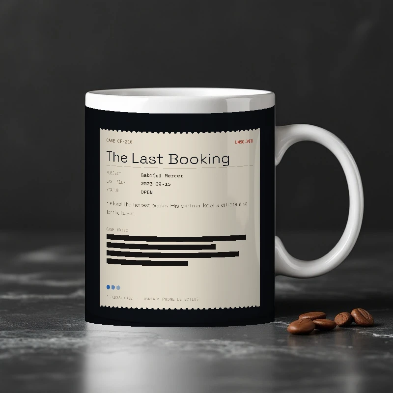 The Last Booking, an 11oz ceramic mug